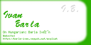 ivan barla business card